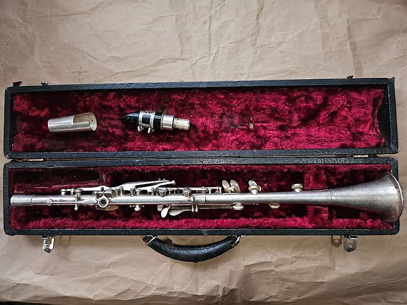Cavalier American Silver-Plated Metal Clarinet, USA, Very