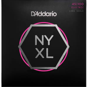 D'Addario NYXL45100 Nickel Wound Bass Guitar Strings Regular Light 45-100 Long Scale