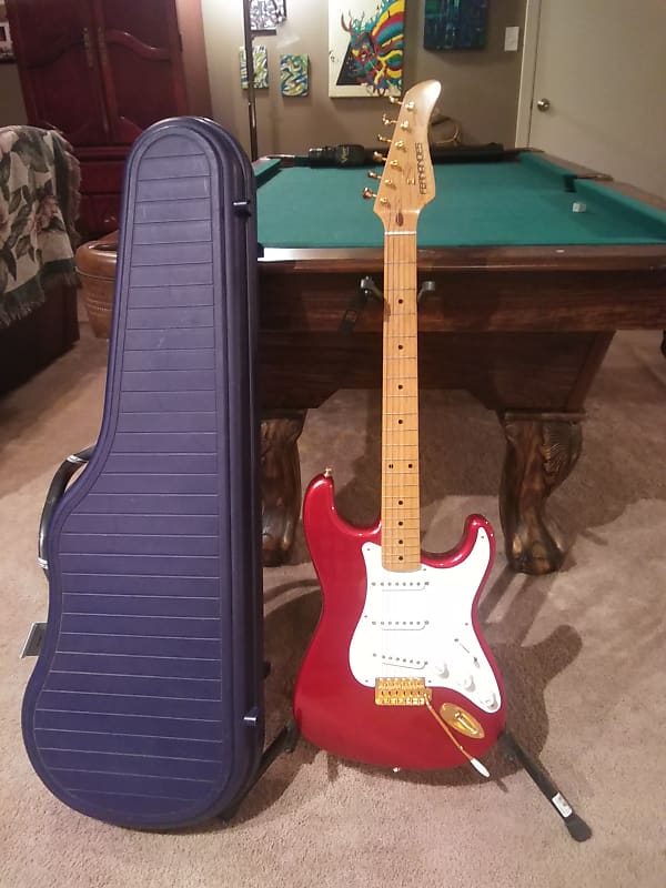 Vintage Rare Fernandes Stratocaster Mid-90's to early 2000's with Studiologic hard case image 1