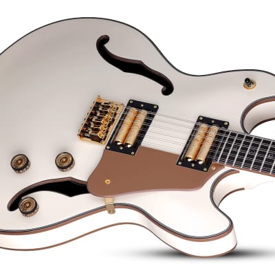 Schecter 267 Wayne Hussey Corsair-12 Guitar, Ivory image 1