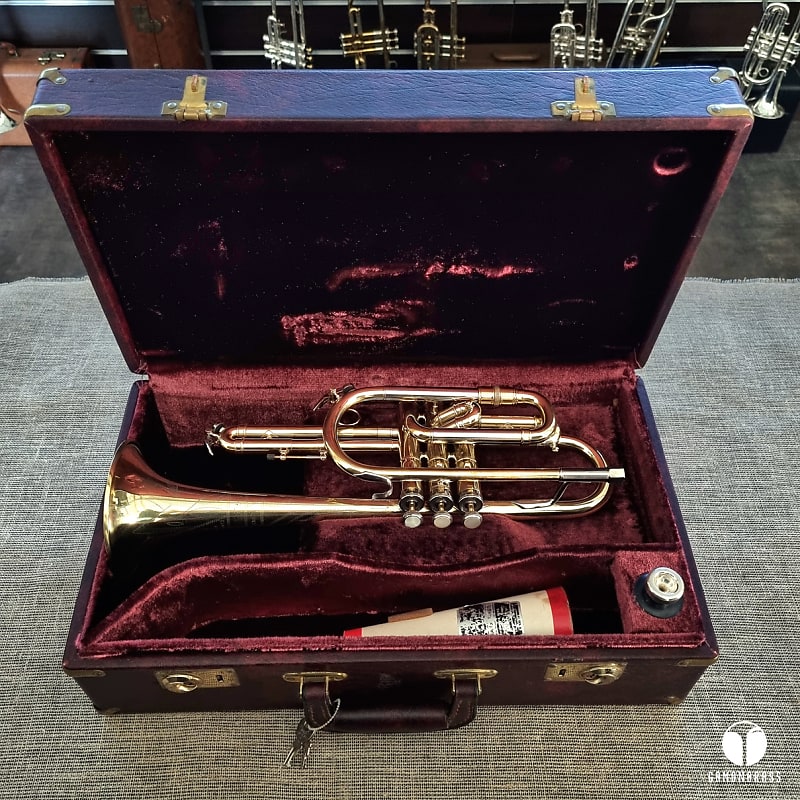Vintage E.K. Blessing Super Artist cornet case Bach MT Vernon mouthpiece  GAMONBRASS | Reverb France