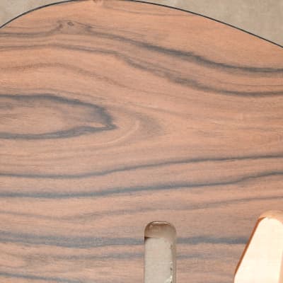 Unfinished Strat 2 Piece Alder With a Book Marched 2 Piece Black Walnut Top Bound in Black 4lbs 1.8oz! image 2