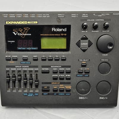 Roland TD-10 Percussion Sound Module W/TDW-1 Expansion 2000s - Black