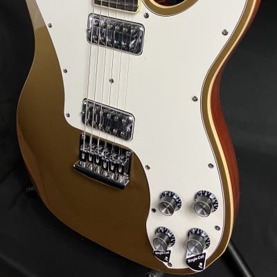 Schecter PT Fastback Electric Guitar Gold Top Finish image 7
