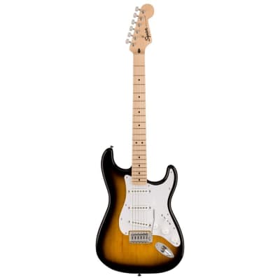 Squier Sonic Stratocaster Pack with 6-String, Right-Handed, Maple Fingerboard Electric Guitar, Padded Gig Bag, and 10G Amplifier (2-Color Sunburst) image 2