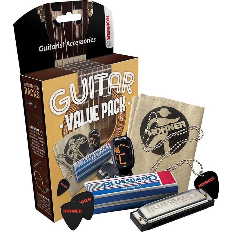 Hohner Guitars GVP Guitar Value Pack with Harmonica , tuner , picks and more image 1