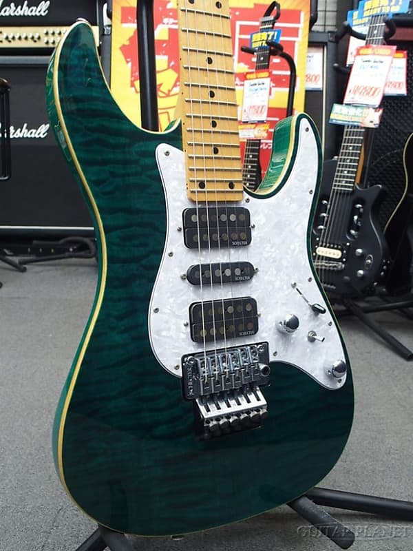 Schecter SD-II-24-AS 【MADE IN JAPAN】【Ash Back】【Discontinued】 2009 GRN  (See-thru Green)