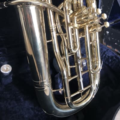 Conn  Constellation Four Valve Baritone (euphonium) with Case and Mouthpiece - plays excellently image 4