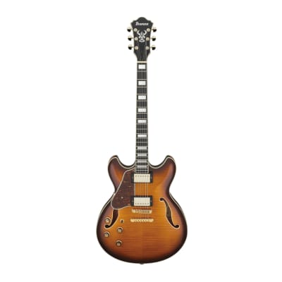 Ibanez AS93FML AS Artcore Expressionist Electric Guitar (Left Handed, Violin Sunburst) with Semi-Hollow Body image 1