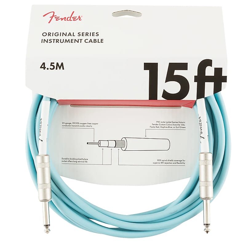 Fender Original Series Straight / Straight TS Instrument Cable - 15' image 1