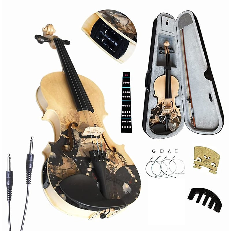 Electric/Acoustic Violin Set For Beginners Special Designed Gift