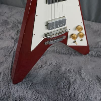 Holly Flying V - Cherry Electric Guitar Kiso Suzuki for sale