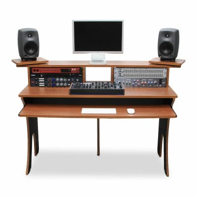 Trojan Pro Priam studio desk workstation - wood finish | Reverb UK