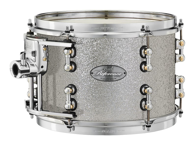Pearl Music City Custom 10"x8" Reference Pure Series Tom CLASSIC SILVER SPARKLE RFP1008T/C449 image 1
