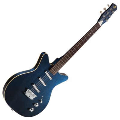 Danelectro Triple Divine Guitar ~ Metallic Blue image 3