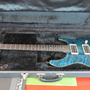 1995 Brian Moore Custom Guitars USA MC/1 Trans Dark Blue Burst / Carbon Fiber #398 image 2