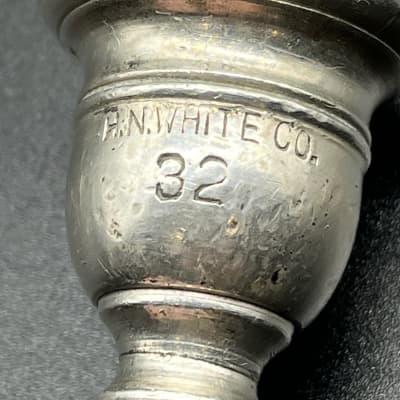 Vintage H.N. White Co. Trumpet Mouthpieces set of 2  #42 Del Staigers and #32 Equa-Tru from 1920's image 10