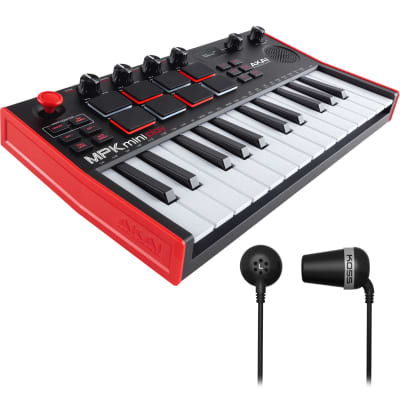Akai Professional MPK Mini Play Mk3 Keyboard with Built-In Speaker - Bonus Pak