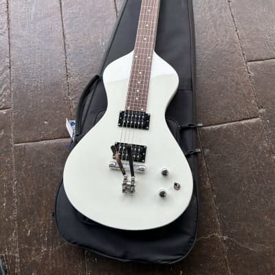 Asher Lap Steel with Certano Palm Benders - White image 2