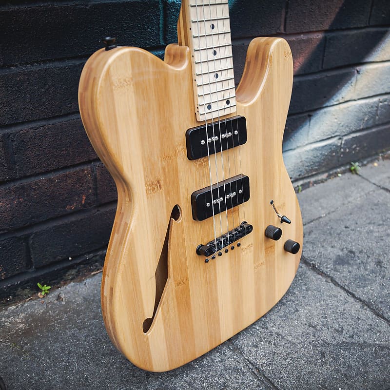 Lindo Bamboo Defender Chambered Electric Guitar and Hard Case | Eco-Friendly | Sustainable image 1