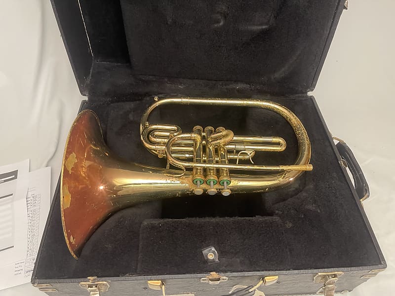 Getzen PLAYS GREAT Marching French Horn Mellophone Reverb