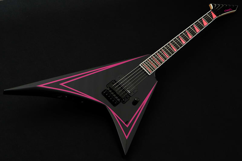 ESP EDWARDS E-ALEXI PINK SAWTOOTH w/ESP GB-30V -Black with Pink