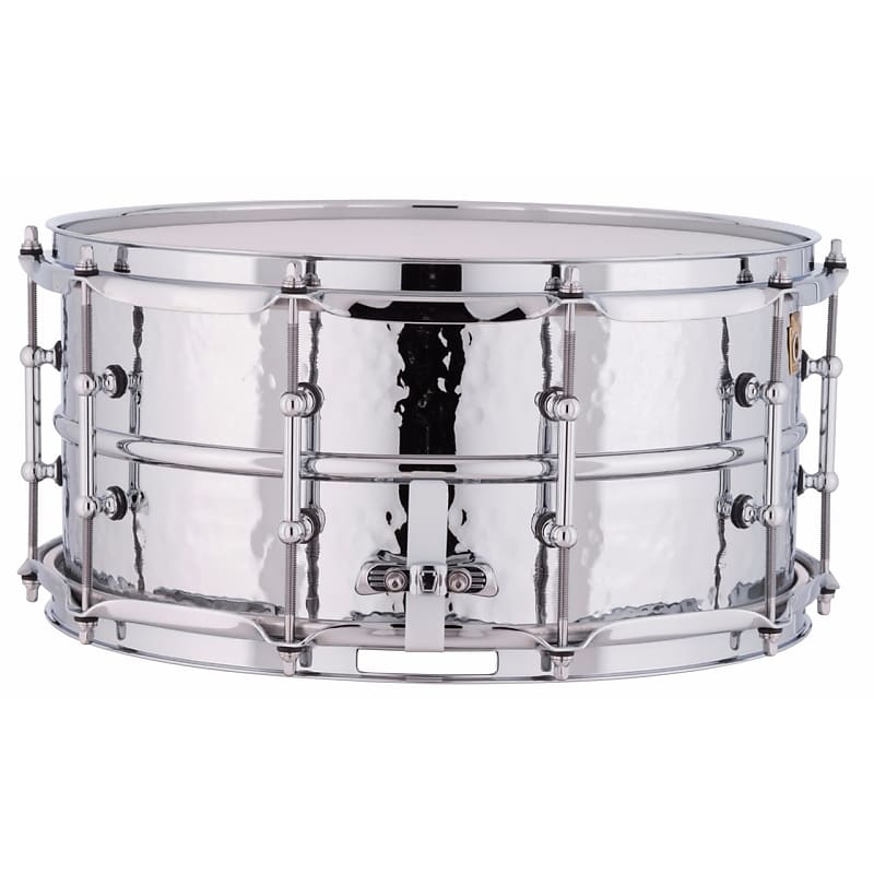 Immagine Ludwig LM402KT Hammered Supraphonic 6.5x14" Aluminum Snare Drum with Tube Lugs - 3