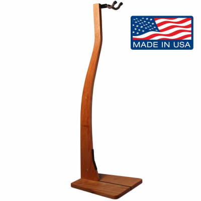 Zither Wooden Guitar Stand - Solid Mahogany Wood - Best for Acoustic, Electric, or Classical Guitars image 1