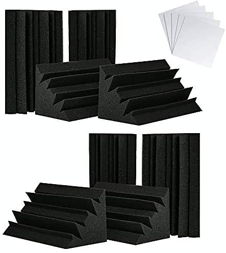 8 Pack - 12 x 6 x 6" - Acoustic Bass Trap Corner, Studio Acoustic Foam, Acoustic Treatment Panels image 1
