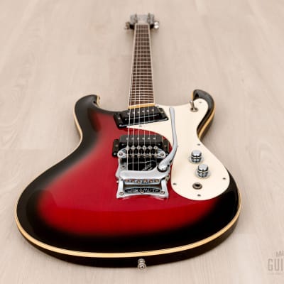 2000s Mosrite USA Ventures Model Mark I 1964 Vintage Reissue Red Sunburst w/ Vibramute, Fillmore image 11