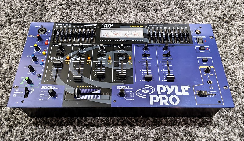 Mixer　Pyle　Mixer　Recording　PRO　Mixer　1910　Rack　PYD　DJ　Professional　4CH　Mount　19''　Reverb