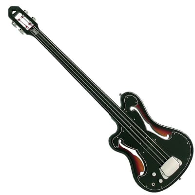 Eastwood MRG Series EUB-1 LH Mahogany Body Maple Neck 4-String Fretless Bass Guitar For Left Handed for sale