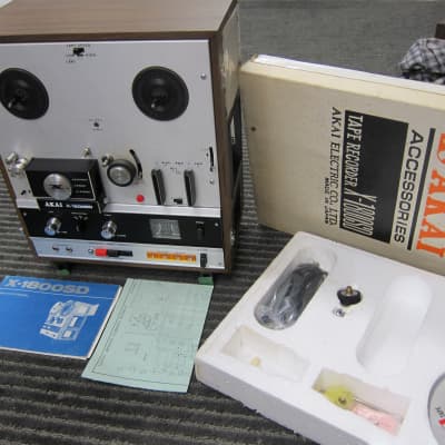 Akai X-1800SD Reel To Reel 8 Track Recorder, Player, Accessories, Restore  1960s Gray/Wood