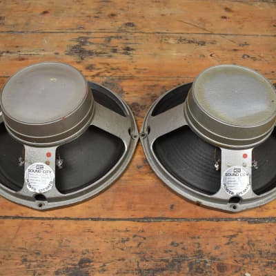 Pair of Fane Sound City Pulsonic cone speakers from 1972 & Hiwatt Marshall Vox for sale