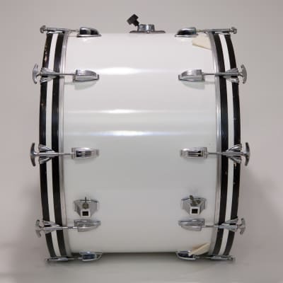 Ludwig Vintage Custom Drum Kit, Late 70s, 6-ply Maple/Poplar, White Cortex, B/O Badges with extras image 20