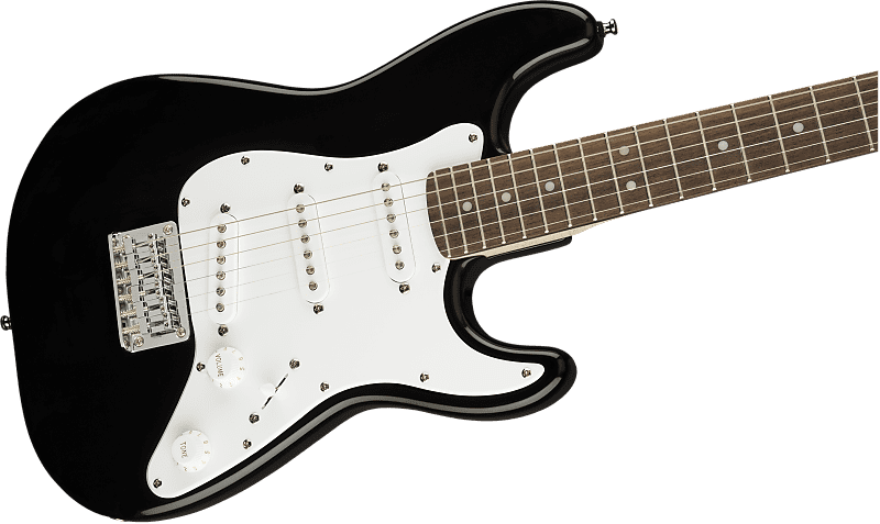 Squier Mini Strat Electric Guitar - Black with Laurel Fingerboard image 1
