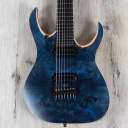 Mayones Duvell Elite 7 Guitar, 7-String, Ebony Fretboard, Trans Dirty Blue Satin