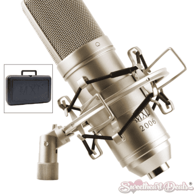 MXL 2006 Large Gold Diaphragm Condenser Microphone w/ Shock Mount & Case image 1