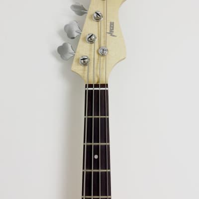 Haze SBG387BS 4-String Electric Bass Guitar, Sunburst + Free Bag, Tuner, Strap, 3 Picks image 2