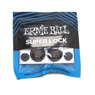 Ernie Ball Super Locks Black Strap Lock P04601 image 4