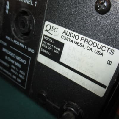 QSC EX-1600 600 Watt Stereo Power Amp | Reverb
