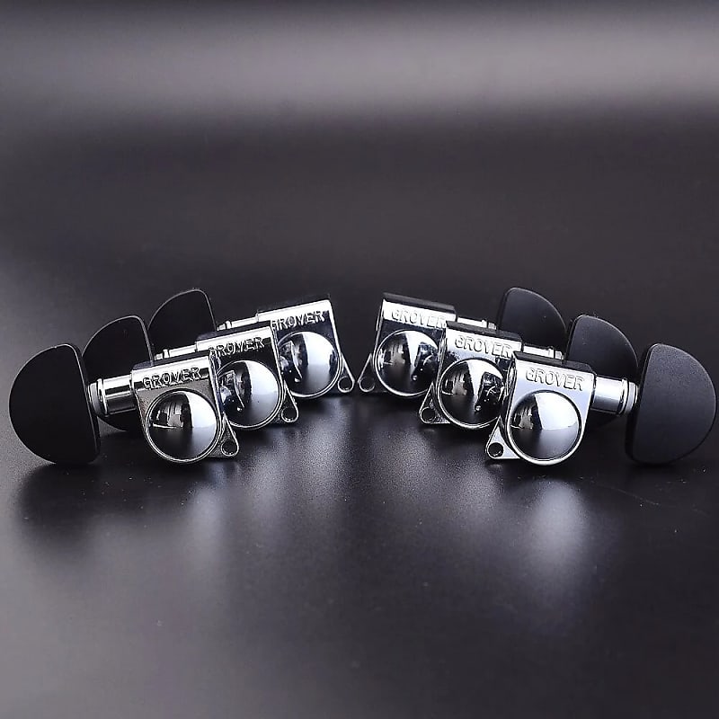 Chrome Grover 3R+3L Guitar Tuning Pegs Machine Heads with Reverb
