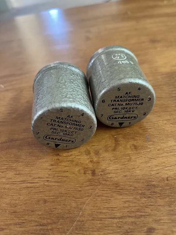 Gardners MU7530 Line Transformer PAIR 1970s ADR Vocal