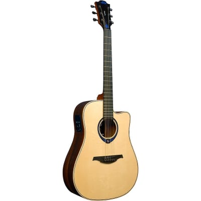 Lag Guitars Tramontane HyVibe THV30DCE Dreadnought Acoustic-Electric Smart Guitar Natural image 3