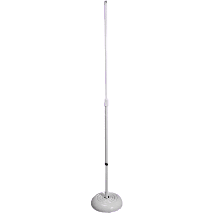 OnStage MS7201C Round Base Microphone Stand White Reverb