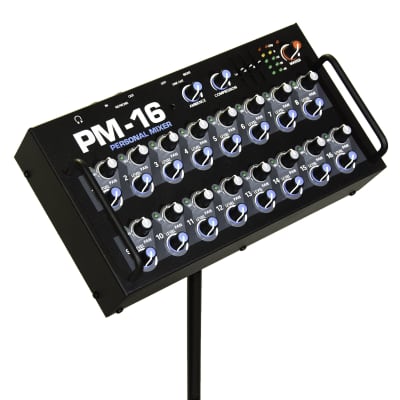 Elite Core PM-16 16 Channel Personal Monitor Mixer w/ Ambient Mic and EtherCon image 1