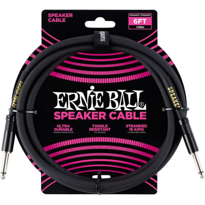 Ernie Ball 6072 Speaker Cable, 6ft/1.8m, Black for sale