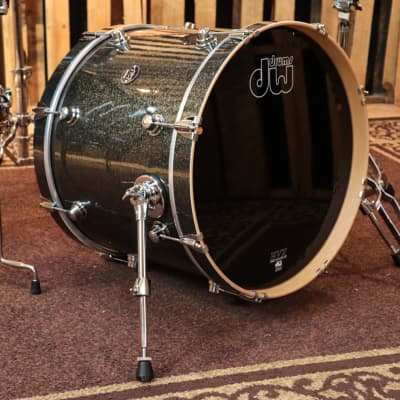 DW Performance Maple Pewter Sparkle Drum Set - 20,12,14,5.5x14 image 2