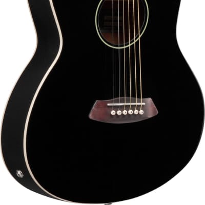 IBANEZ TCY10LE-BK Talman Lefthand Elektro-Akustik-Gitarre, schwarz image 4