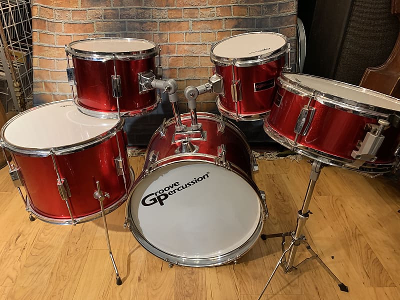 Groove percussion 5 piece deals drum set